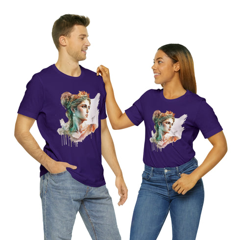 Greecian Goddess in Watercolor - Short Sleeve Tee